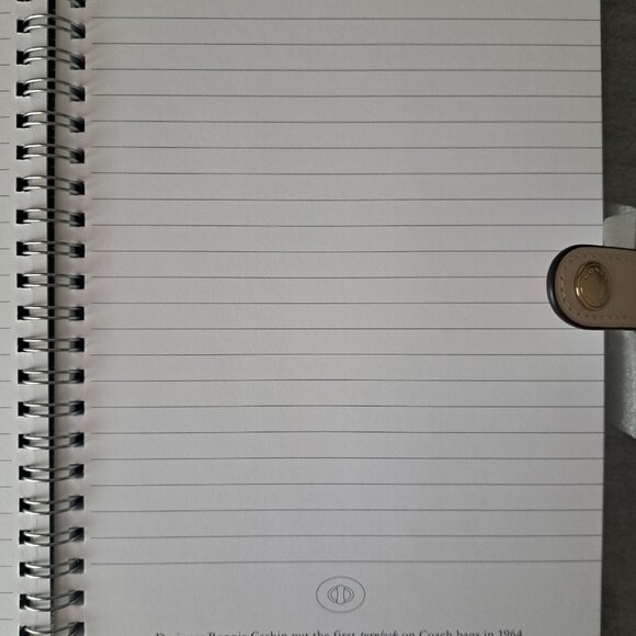 NWT Coach Leather Notebook in Chalk - Picture 6 of 9